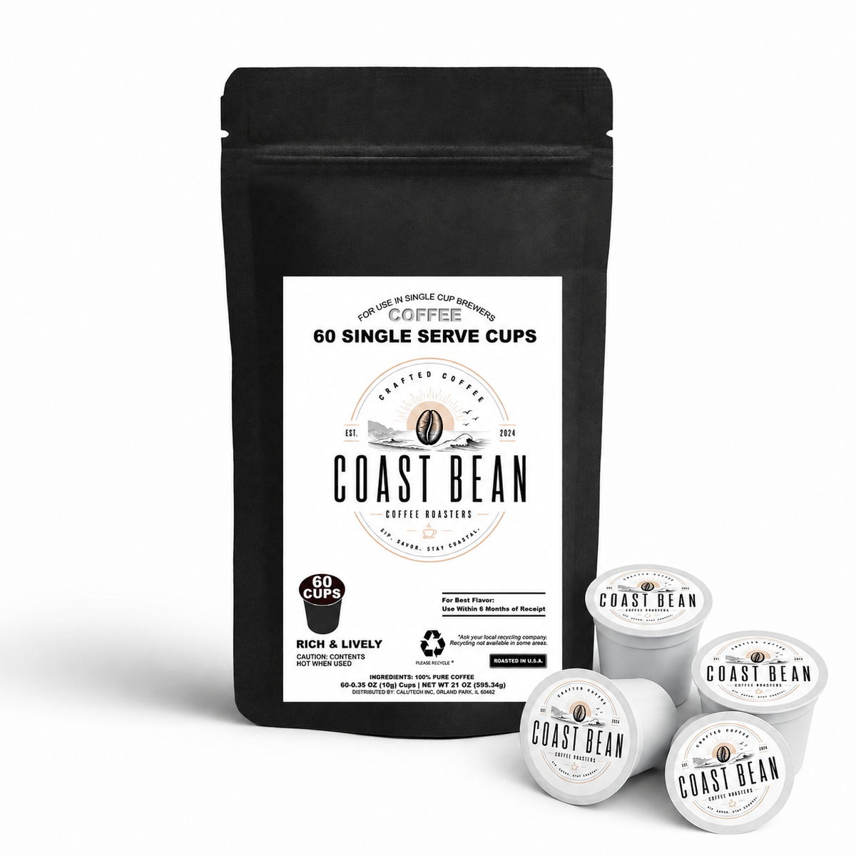 60 Pack Single Serve Coffee Capsules